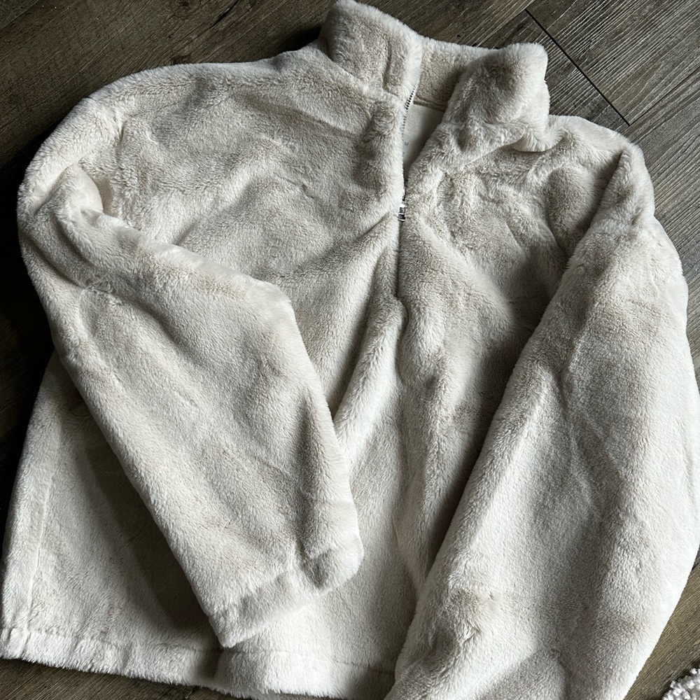 Super Cozy Soft Cream Quarter Zip